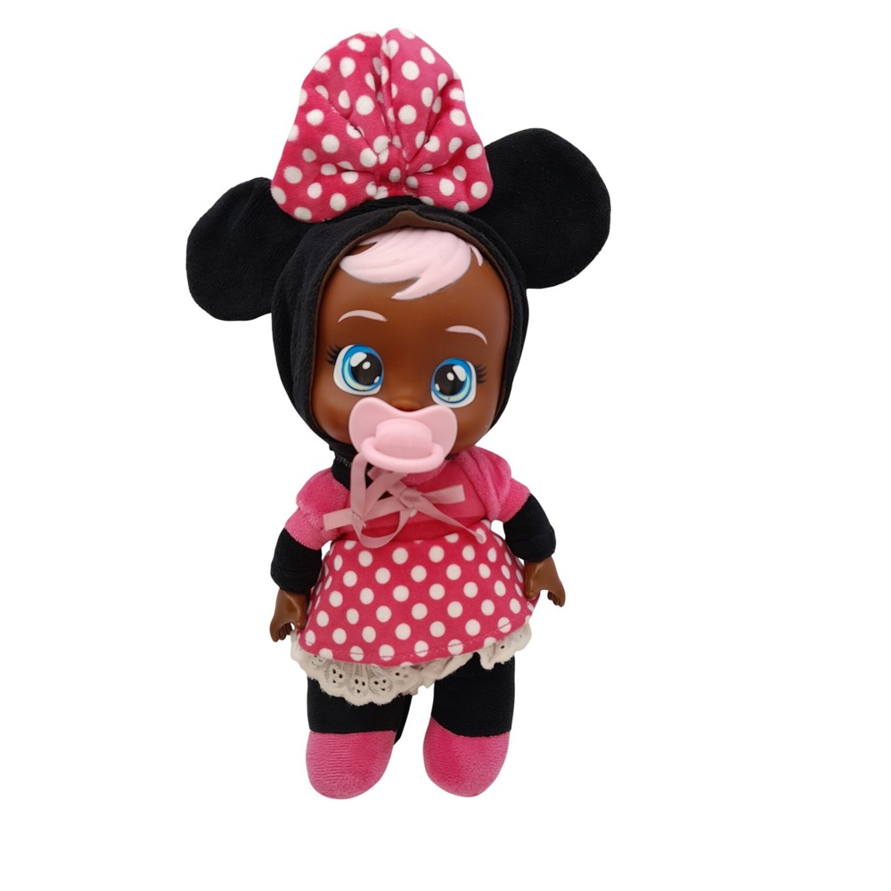 IMC Toys Cry Babies Minnie Mouse Disney Plush Doll Pink Polka Dot 12 Inch